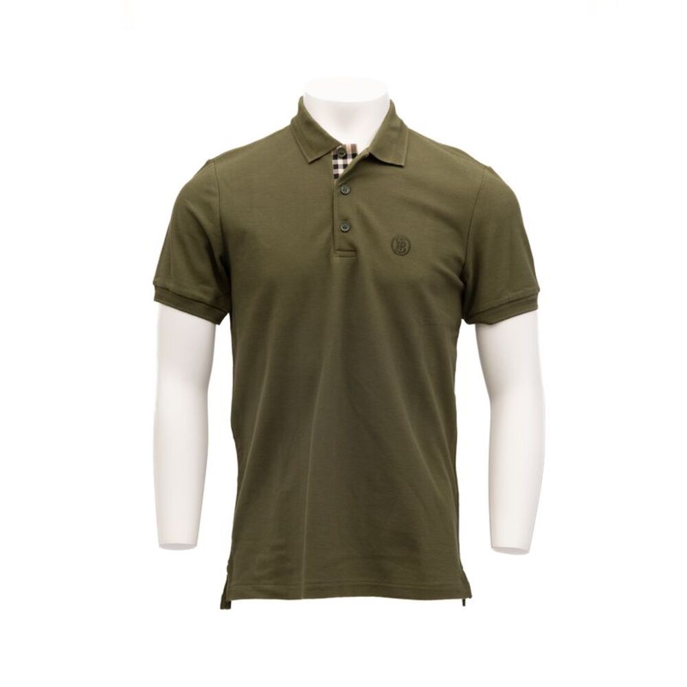 Burberry Olive Cotton Polo Men's Shirt